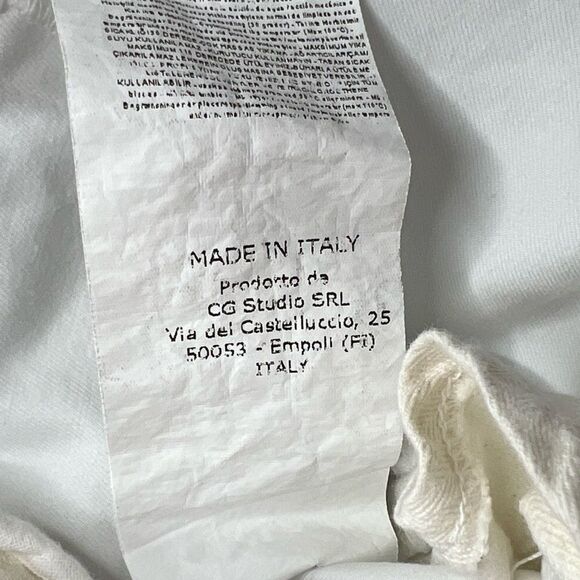 Anthropologie History Repeats Embroidered Military Kubo Jacket White Boho 38 XS - Picture 11 of 12